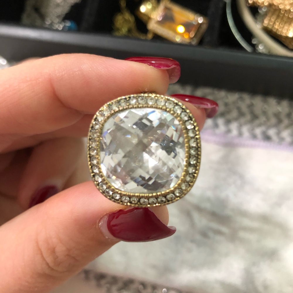 Statement costume jewelry ring